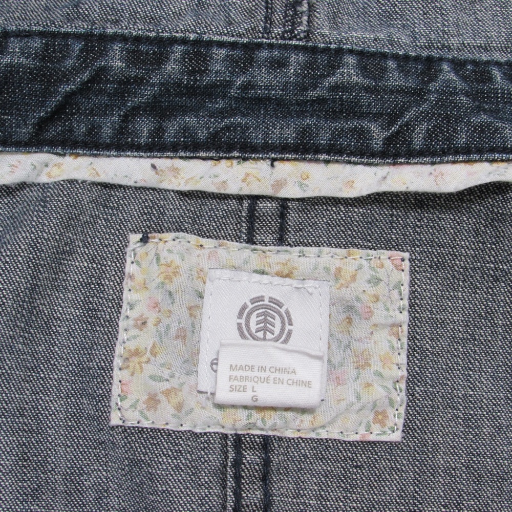 Element Skateboards Button Down Boho Denim Jacket… - image 8